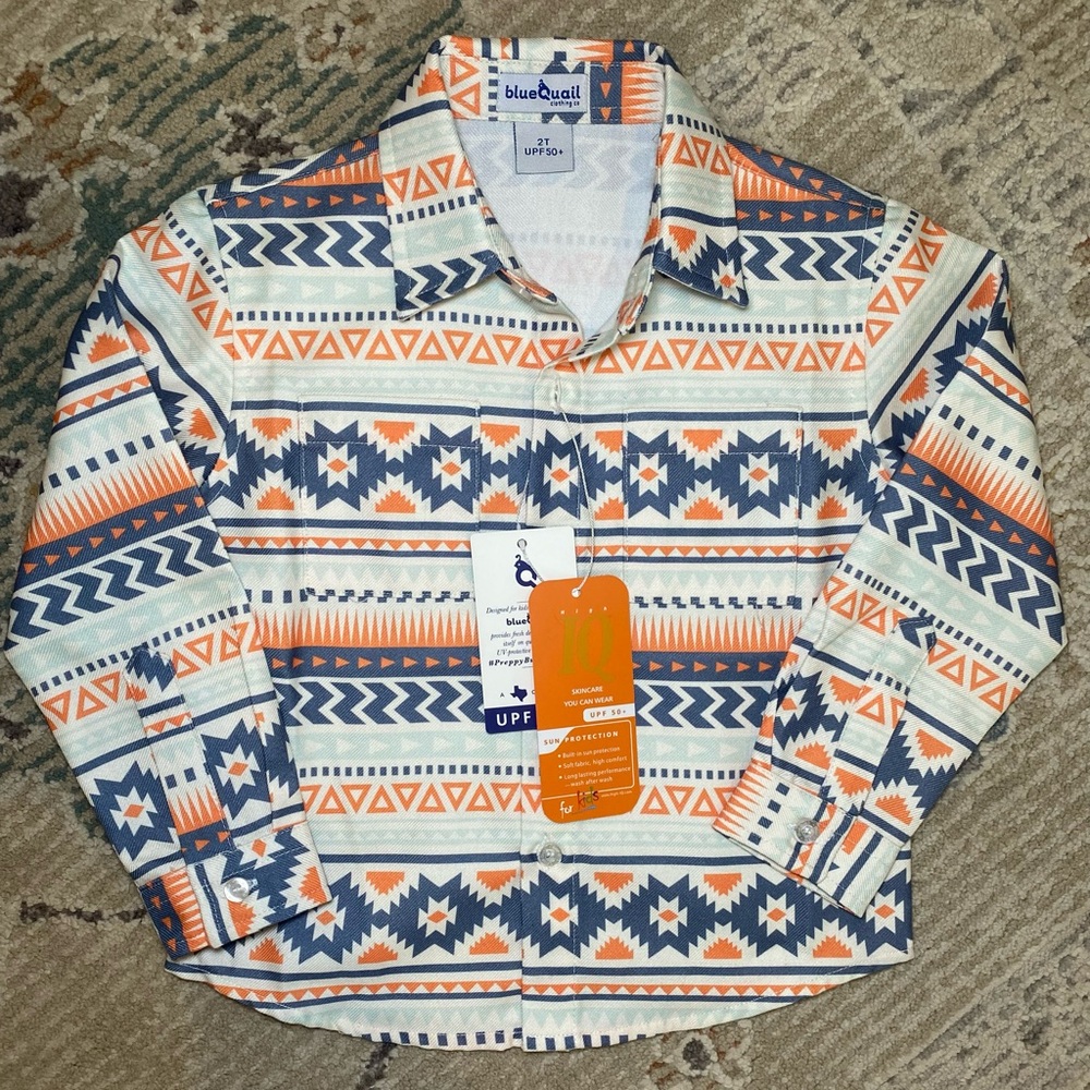 NWT BlueQuail southwest ranch style shirt, 2T